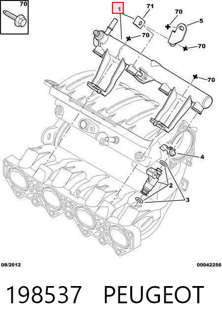 198537 Peugeot/Citroen Rampa de combustible