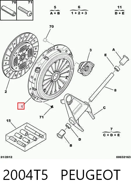 plato de presion del embrague funcion para Peugeot 607  9D, 9U