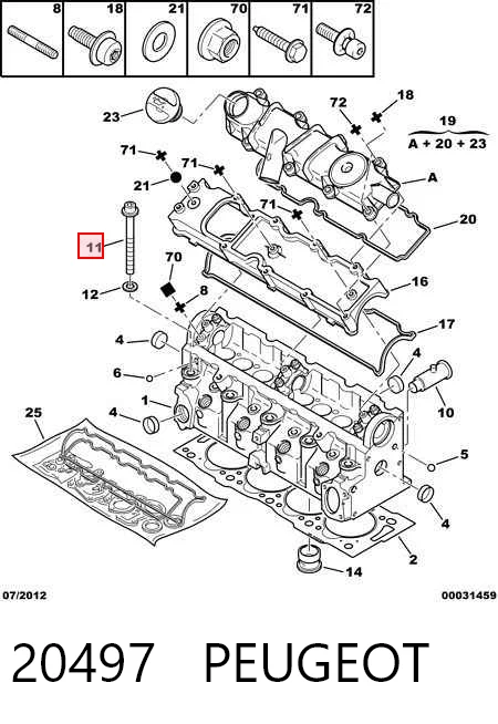 Pernos de culata para Citroen Berlingo  M