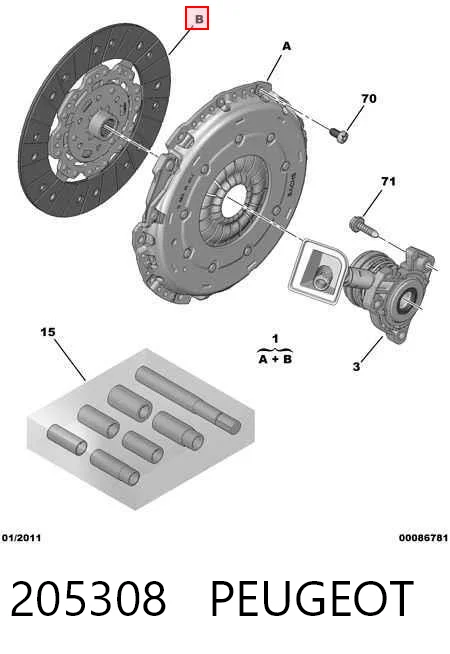 205308 Peugeot/Citroen Embrague motor