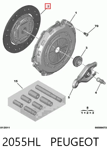 Disco de embrague para Citroen C4 B7