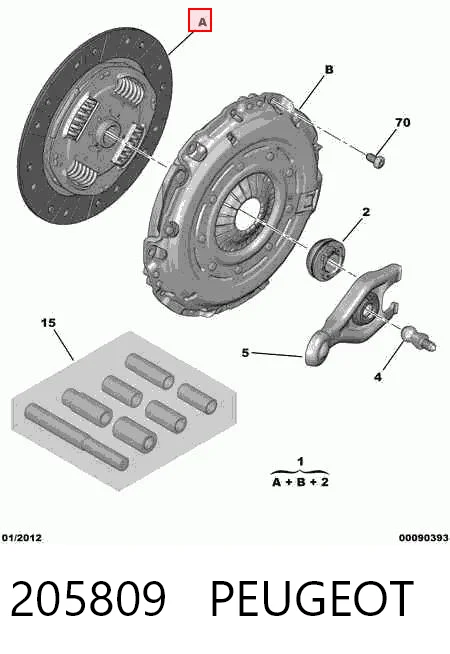 205809 Peugeot/Citroen Embrague motor