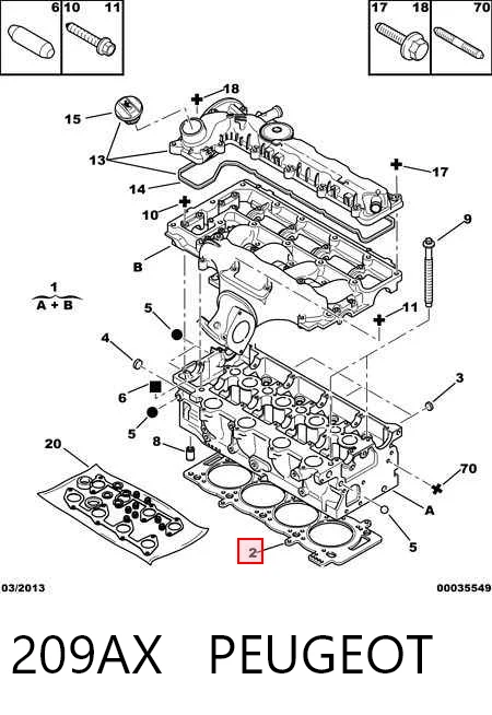 Junta de culata 209AX PEUGEOT