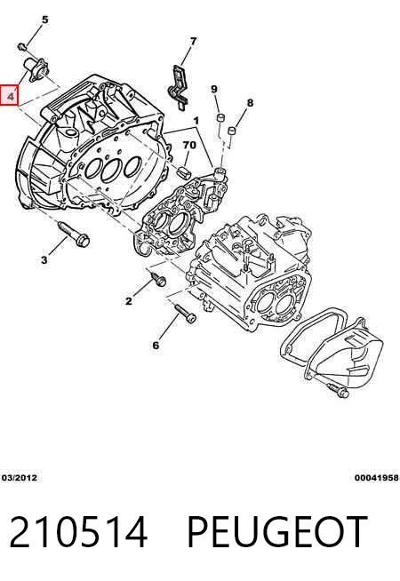 210514 Peugeot/Citroen Guía del eje primario de la caja de cambios