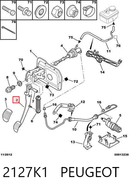 Comprar Pedal de embrague Peugeot 406  8B a bajo precio