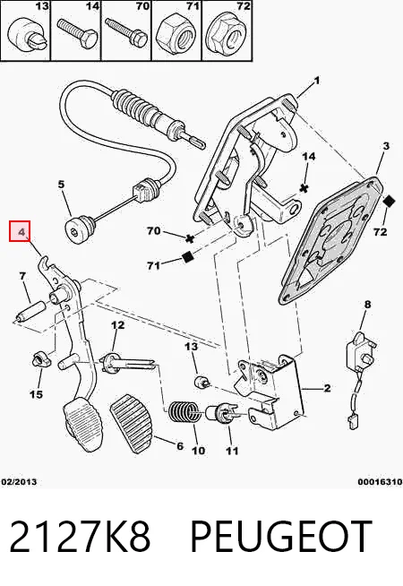 Comprar Pedal de embrague Citroen Xsara N1 a bajo precio