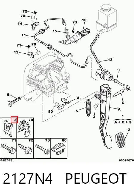 Comprar Pedal de embrague Citroen C5 DC a bajo precio