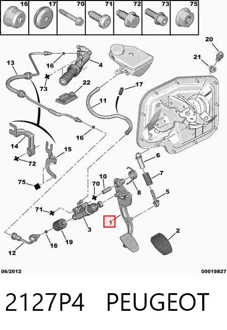 Comprar Pedal de embrague Citroen C8 EA, EB a bajo precio