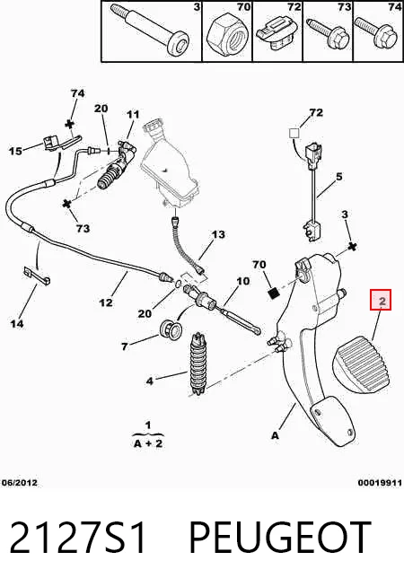 Comprar Pedal de embrague Citroen C3 I FC a bajo precio