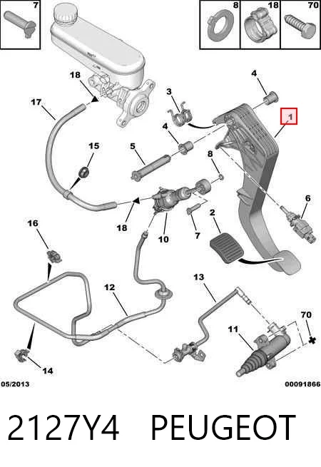 Pedal embrague para Citroen Jumper 250