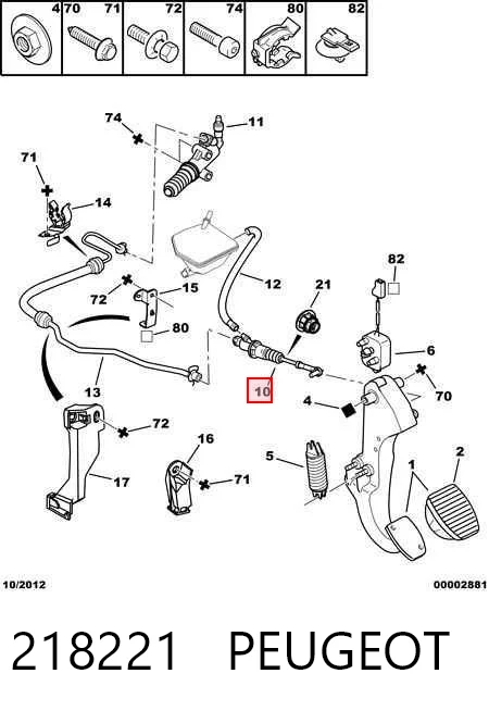 Bomba de embrague para Peugeot 307  (3A, 3C)