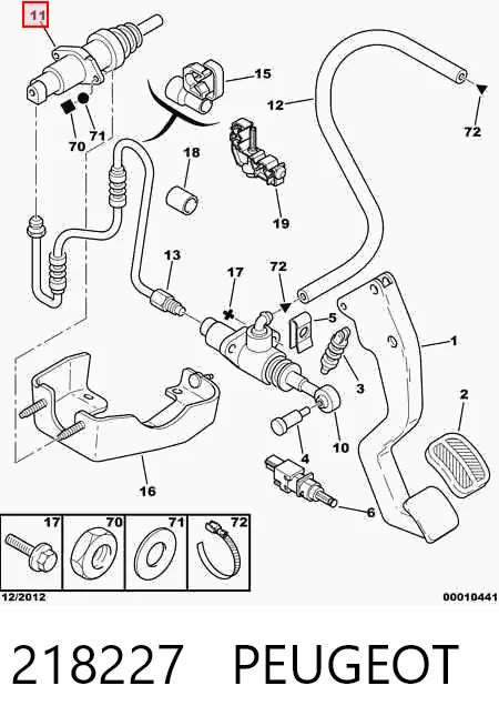 Cilindro receptor de embrague para Citroen Jumper  230L