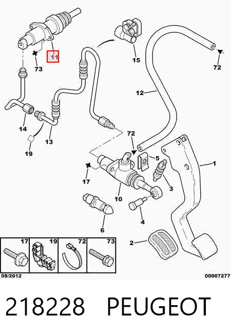 Cilindro receptor embrague Fiat Ducato II