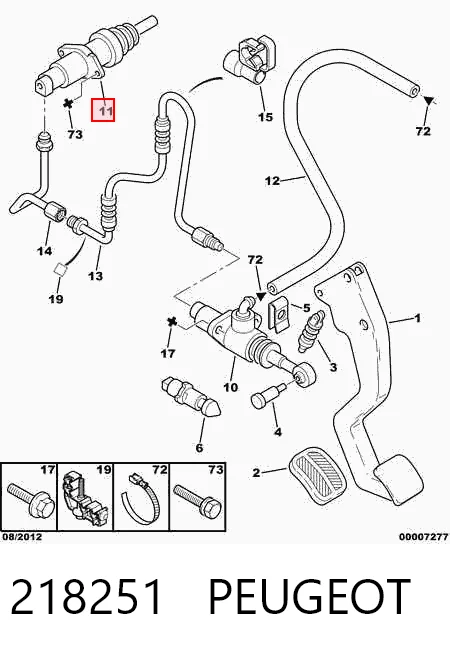 Cilindro receptor embrague Fiat Ducato II