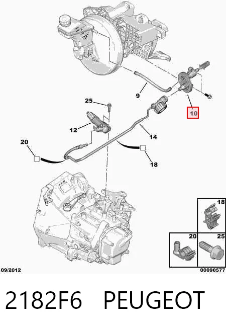 Bomba de embrague para Citroen Nemo  ()