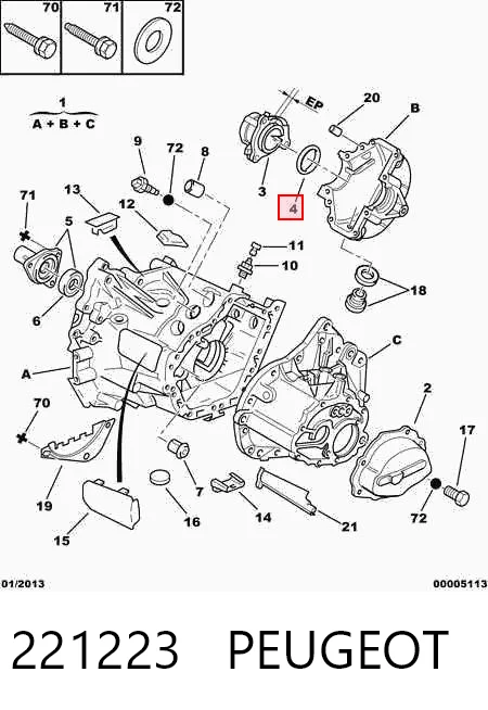 Comprar Juego de reparación de caja de cambios Citroen Jumpy I U6U a bajo precio