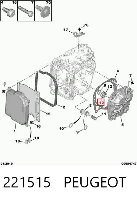 221515 Peugeot/Citroen Pastillas freno traseras