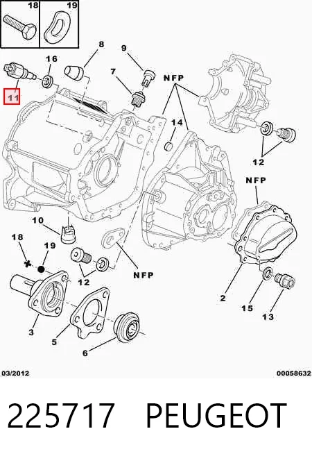 Interruptor de marcha atras para Fiat Ducato I 290