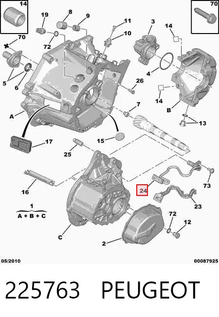 Captador de velocidad para Citroen C3 AIRCROSS II 2R, 2C