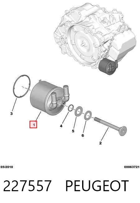 227557 Peugeot/Citroen Radiador de refrigeración de la transmisión