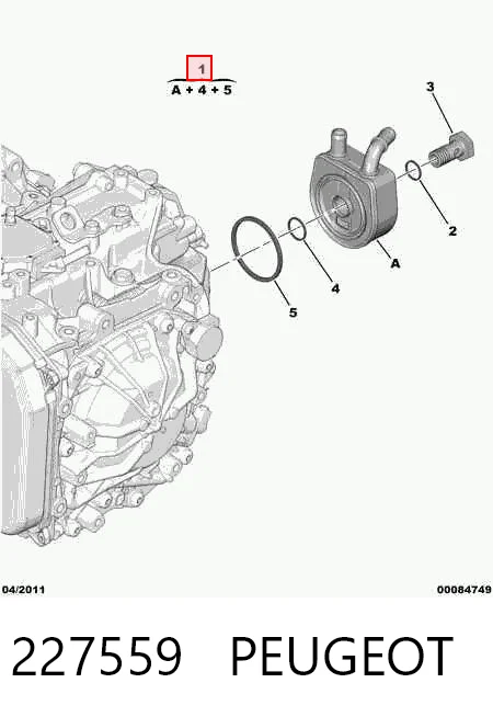 227559 Peugeot/Citroen Radiador de refrigeración de la transmisión