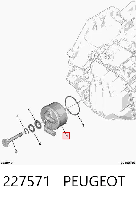 227571 Peugeot/Citroen Radiador de refrigeración de la transmisión