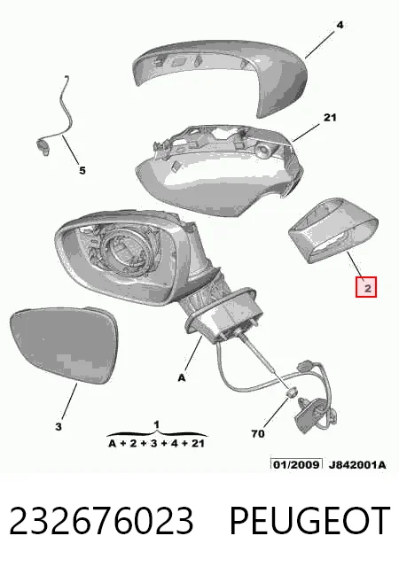 Espejo izquierdo Citroen C3 II hatchback (A51) (2009 - 2016) precio, desde 59,41 EUR