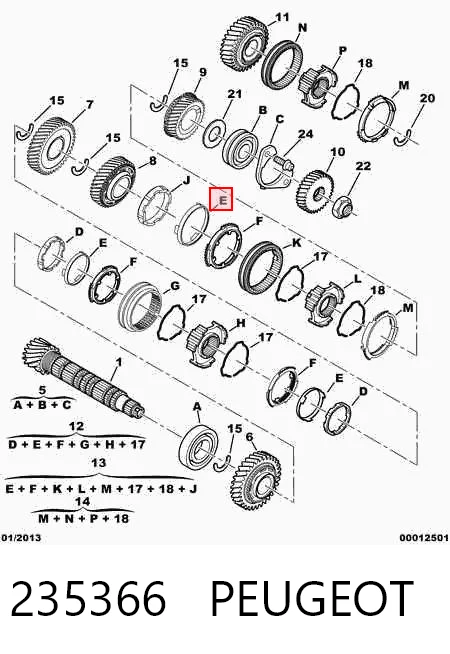 Sincronizador de 3ª y 4ª marcha Peugeot/Citroen 235366 precio, desde 149,89 EUR