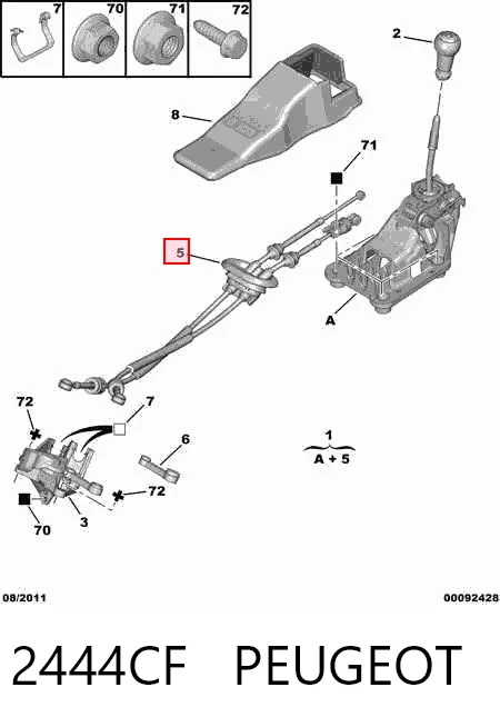 Cable de accionamiento de caja de cambios Citroen C4  desde 90,82 €
