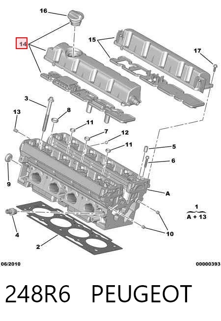 248R6 Peugeot/Citroen Tapa de culata