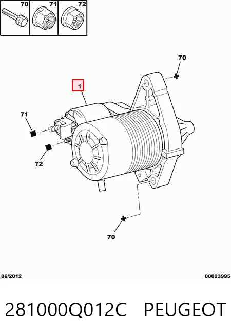 281000Q012C Peugeot/Citroen Arranque motores