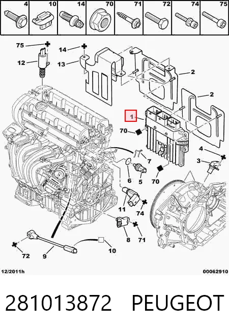 Unidad de control del motor  Citroen C4 PICASSO I monovolumen (UD) (2006 - 2013) precio, desde 40,66 EUR