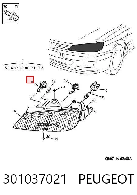 Faro Peugeot 406 sedán (8B) (1995 - 2004) precio, desde 40,16 EUR