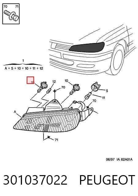 Faro derecho Peugeot 406 sedán (8B) (1995 - 2004) precio, desde 39,20 EUR