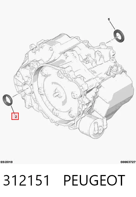 312151 Peugeot/Citroen Retén del semieje delantero izquierdo