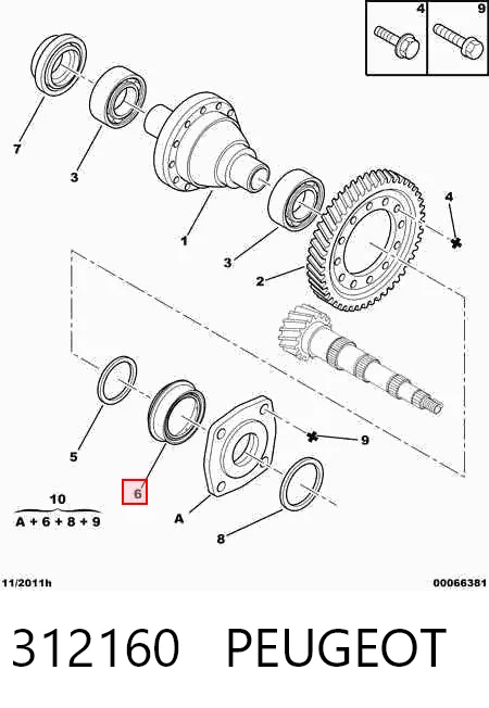 55207480 Chrysler Retén del semieje delantero izquierdo