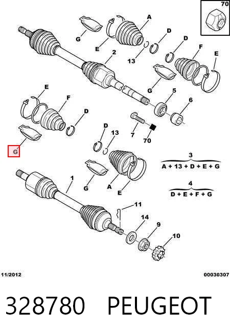 328780 Peugeot/Citroen Fuelle palier delantero interior
