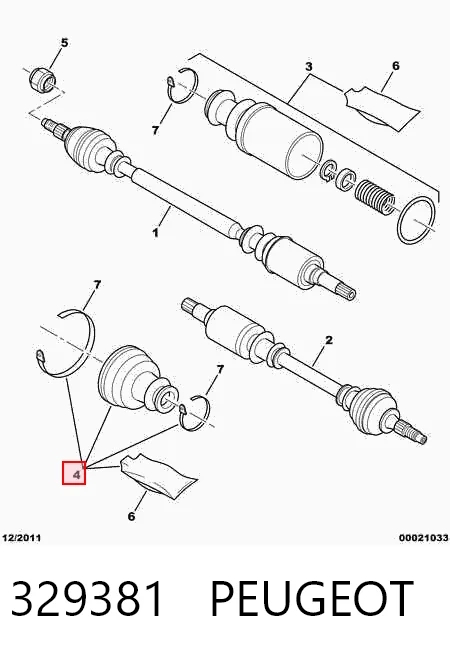 Fuelle semieje delantero exterior Citroen AX  (ZA)