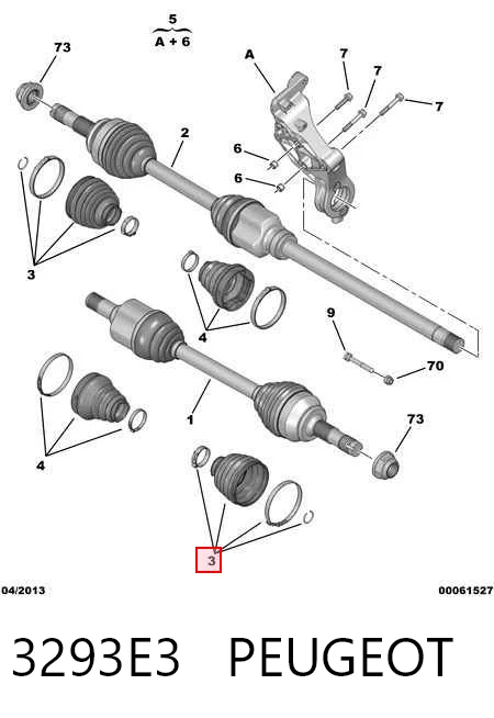 Fuelle semieje delantero exterior Boxer  furgoneta (2006-2026) original desde 18,10 €