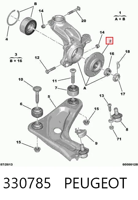 Buje de rueda Berlingo  furgoneta (1996-2008) original desde 28,66 €