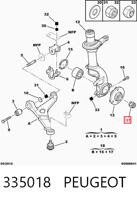 Cojinete de rueda delantero para Citroen AX ZA