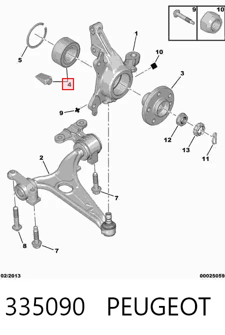 Cojinete de rueda delantero para Citroen C8 EA, EB