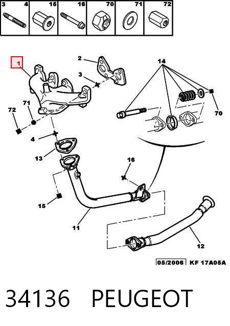 Colector de escape, sistema de escape Peugeot 405 II sedán (4B) (1992 - 1995) precio, desde 63,52 EUR