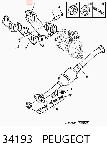 Colector de escape para Peugeot Expert 224