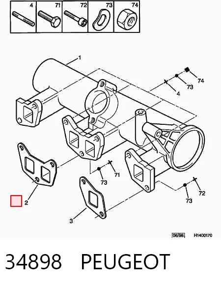 Comprar Junta de colector de admisión Citroen C15  VD