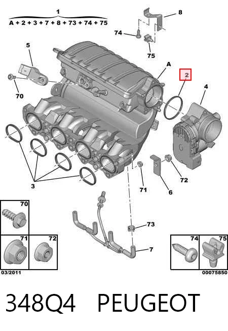 Sello de mariposa Citroen C2 hatchback (JM) (2003 - 2008) precio, desde 6,98 EUR