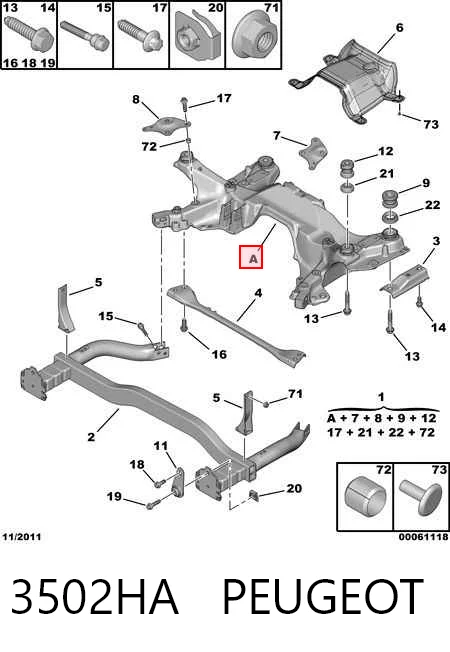 Comprar Subchasis delantero soporte motor Peugeot 407  6D a bajo precio