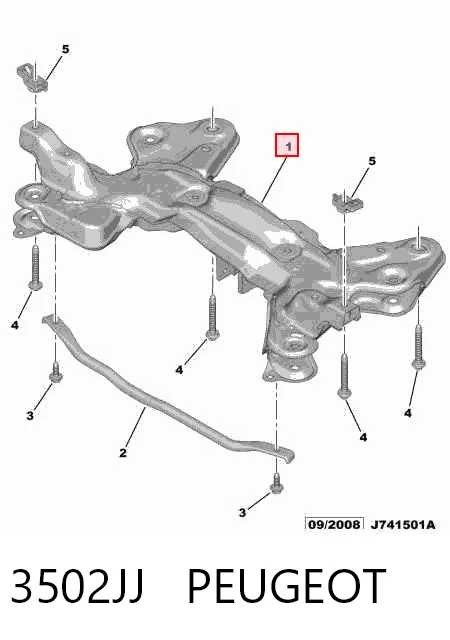 Comprar Subchasis delantero soporte motor Citroen C3 II A51 a bajo precio