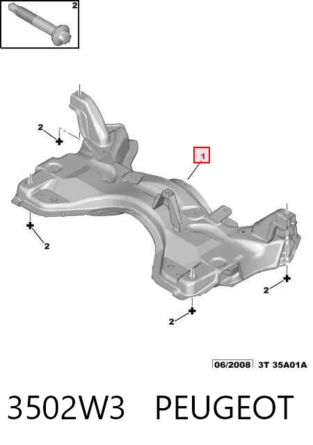 Cuna de motor Peugeot 206  (2002-2006)