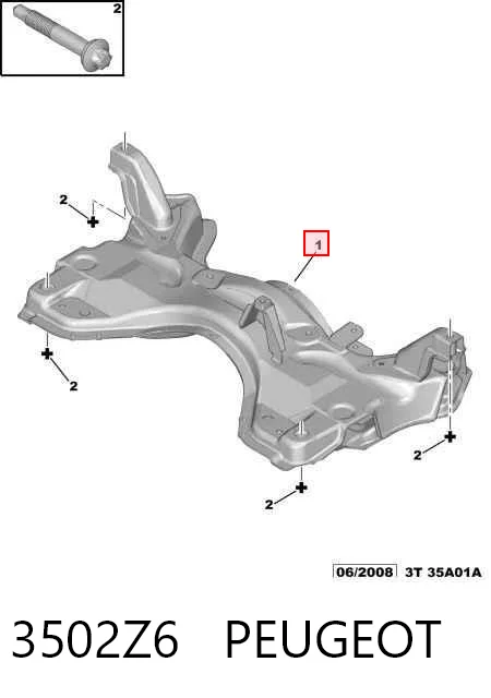Comprar Subchasis delantero soporte motor Peugeot 206 2E, K a bajo precio